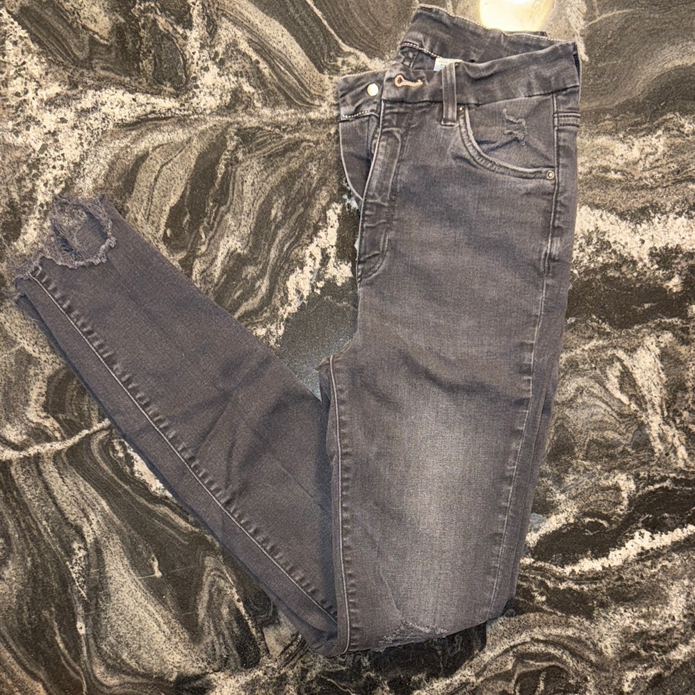 American Eagle Outfitters Dark Gray Straight Leg Jeans